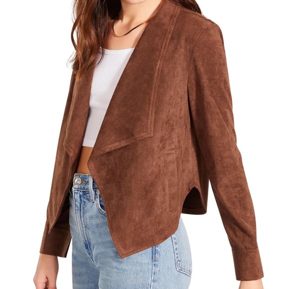 NWT- BB Dakota Steve Madden Suede Brown Jacket - Picture 3 of 4